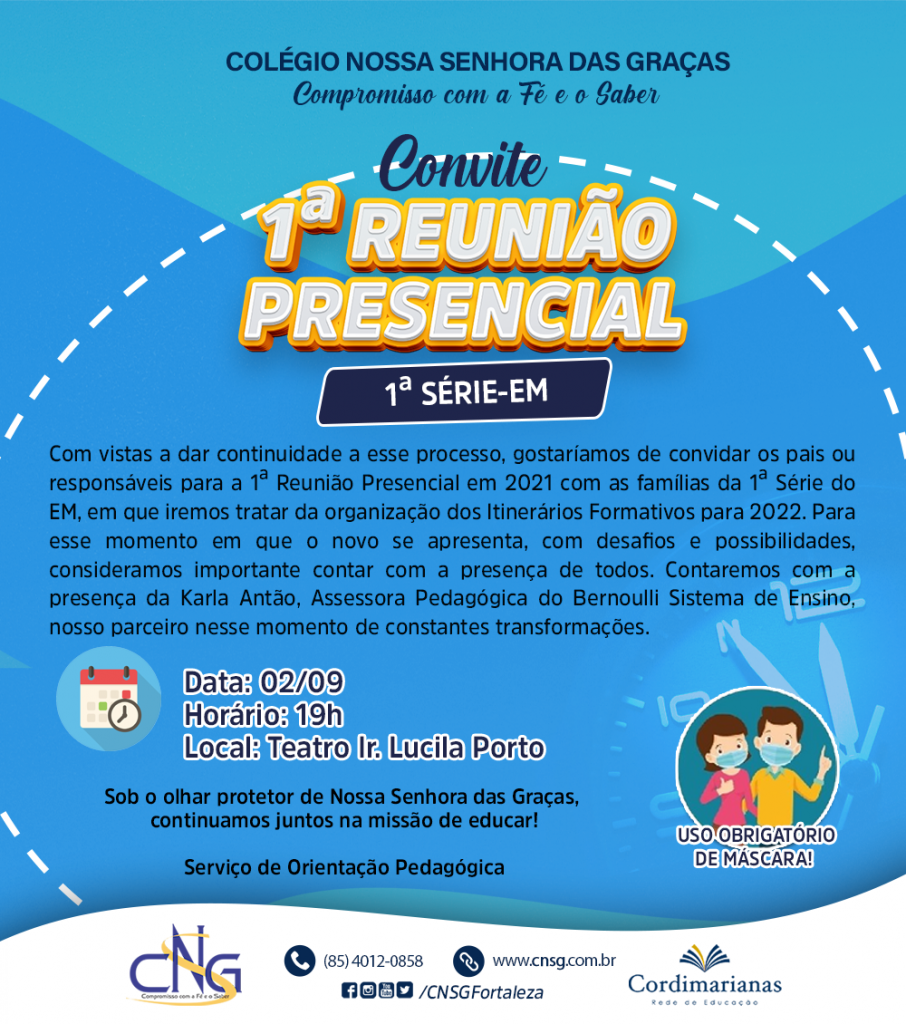 Convite - 1ª Reunião Presencial (1ª série-EM)