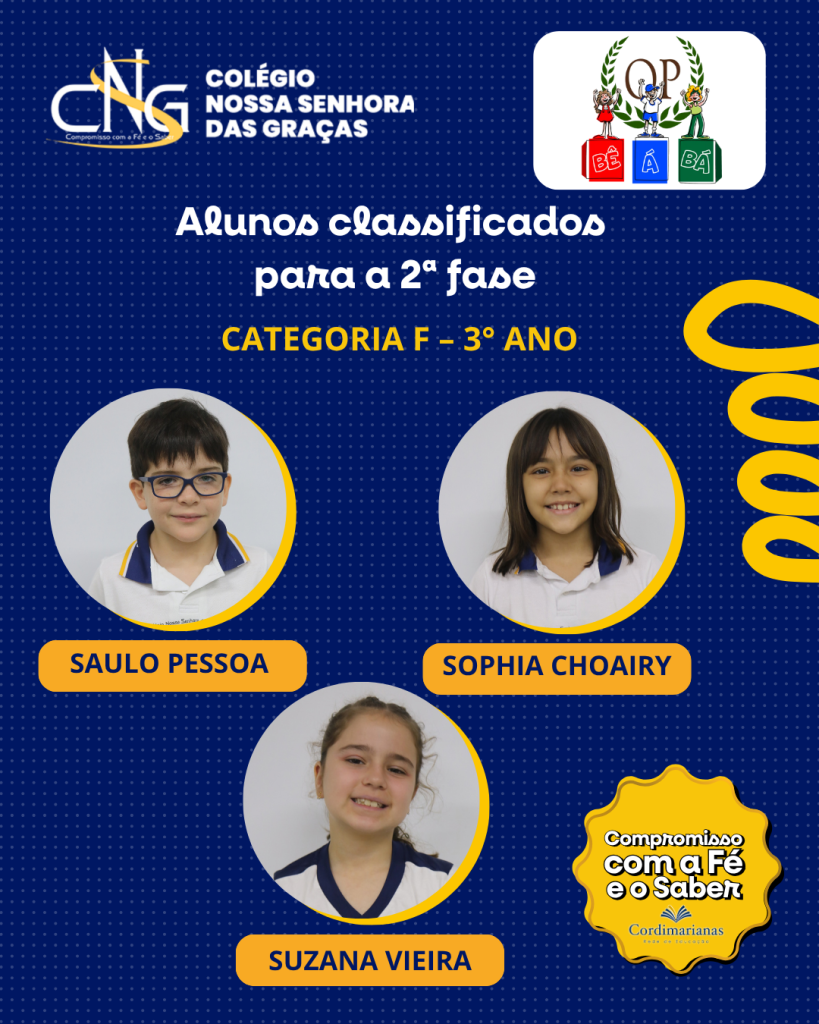 Classificados para a 2ª fase da OP BÊ-A-BÁ!